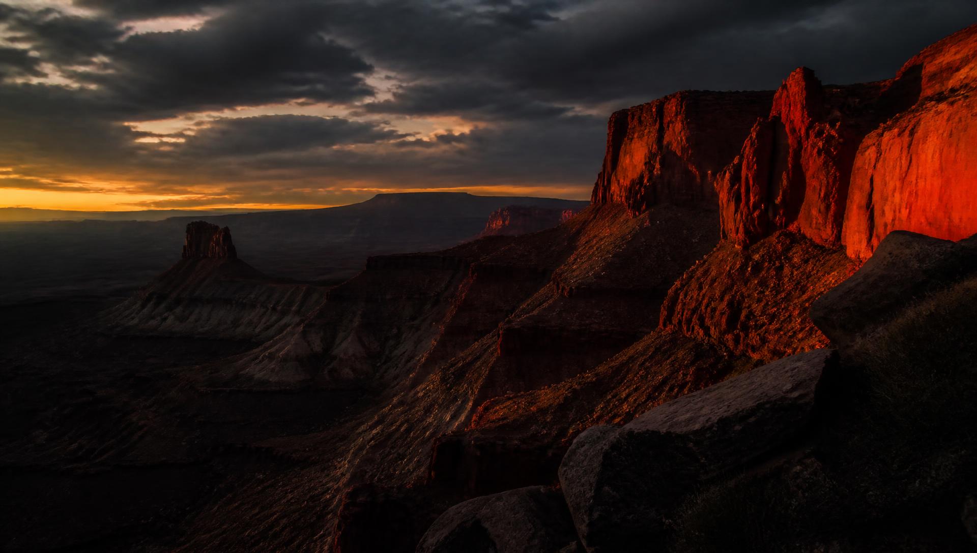 Utah canyon country at dusk